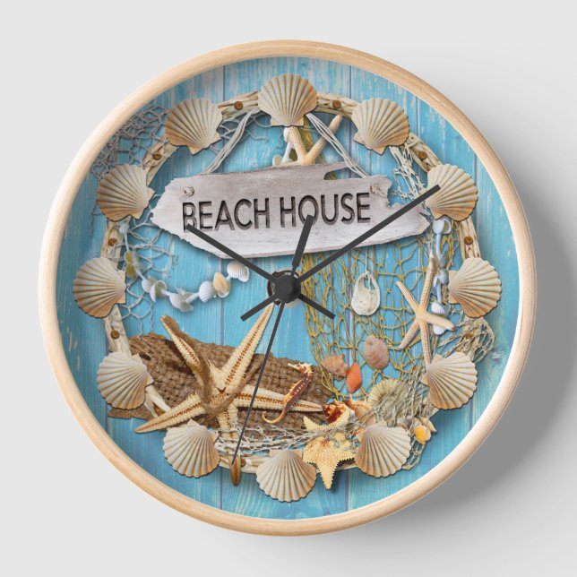 Reloj Beach House, tema de la playa (Anverso)