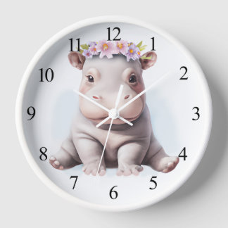 Reloj Bebé Adorable Hippopótamo