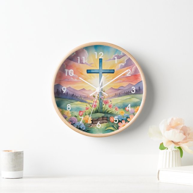 Reloj Bella acuarela de Pascua (Hogar)