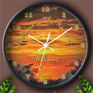 Reloj Bienvenido a la Casa del Atardecer 2584