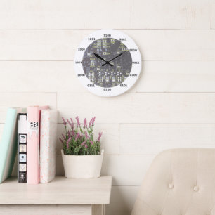 Reloj binario Geek Funny Con Efecto De Junta De Ci