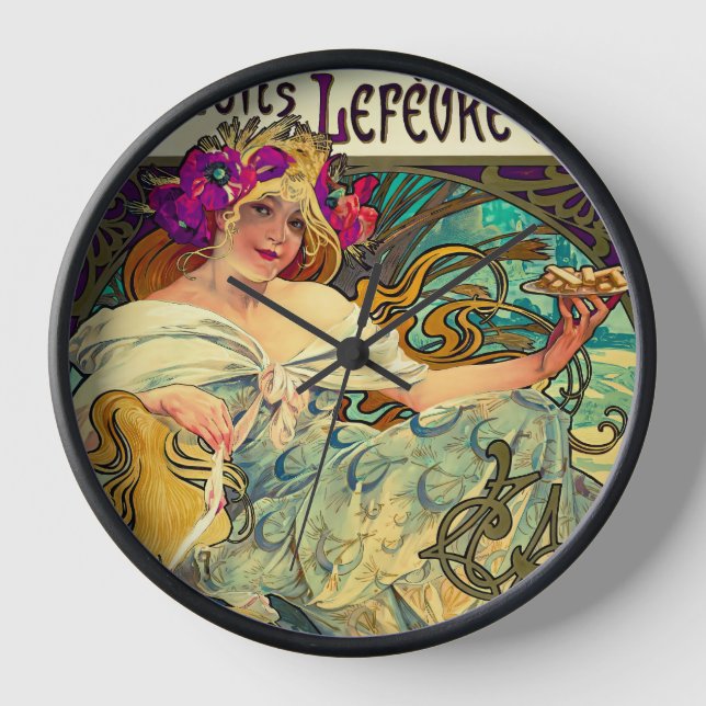 Reloj Biscuits Lefevre-Utile de Alphonse Mucha (1896) (Anverso)