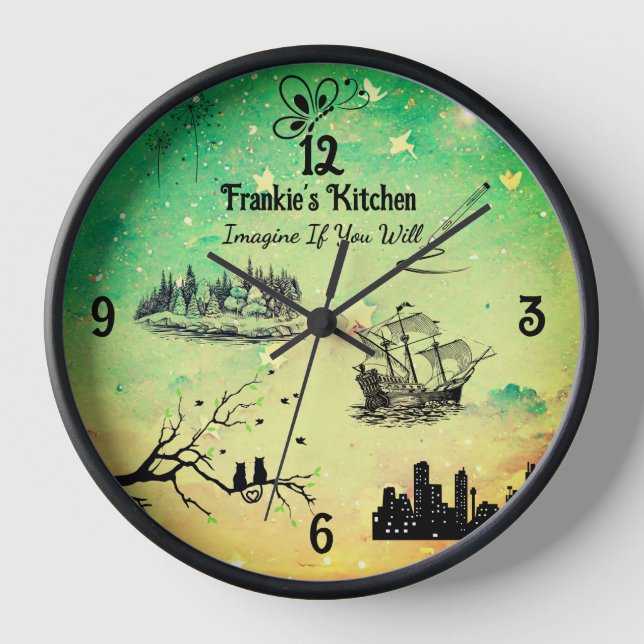 Reloj Black 'Imagine If' Wall Clock (Anverso)