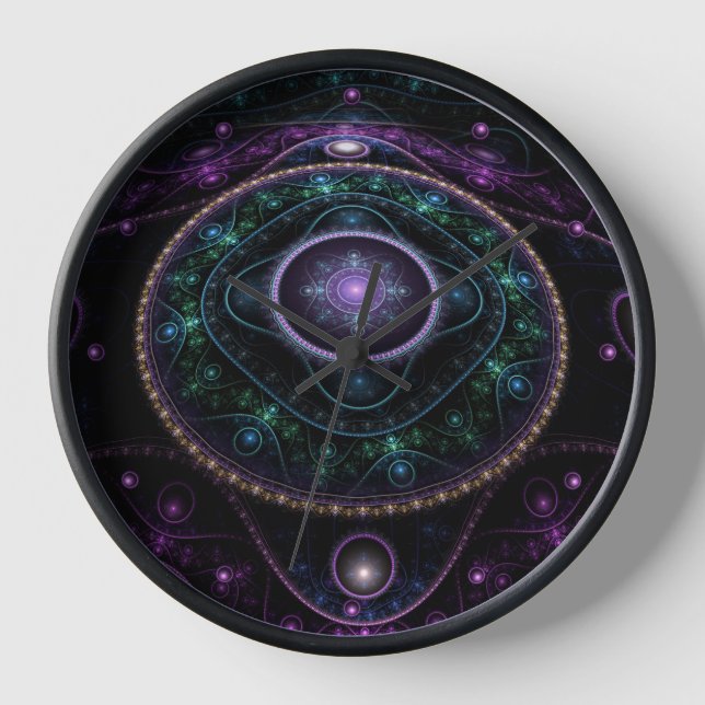 Reloj Black Purple Verde azulada Glow Magic Sphere (Anverso)