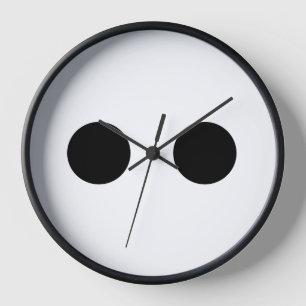 Reloj Black White Funny Cute Face Ojos Elegante Regalo