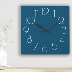 Reloj blanco azul de la Marina Minimalista moderna
