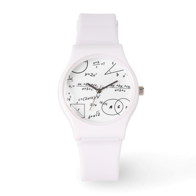 reloj blanco de banda de silicio para pizarra elec (Anverso)