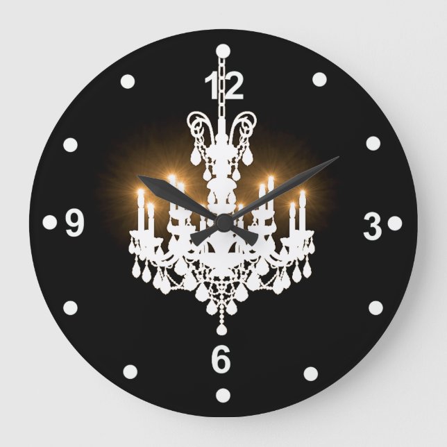 Reloj blanco de la lámpara (Anverso)