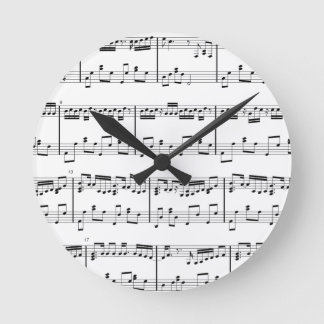 Reloj blanco de la partitura