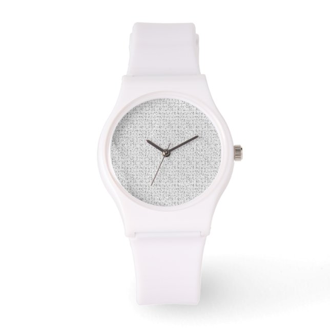 Reloj blanco de silicona | Personalizable y estilo (Anverso)