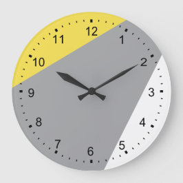 Reloj Blanco gris amarillo Minimalista moderno