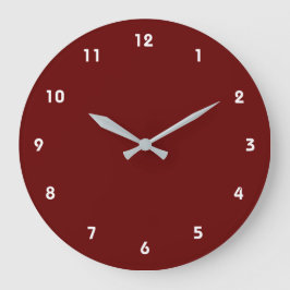 Reloj blanco numerado cara rojo reloj de fondo