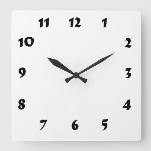 Reloj blanco numerado modificable