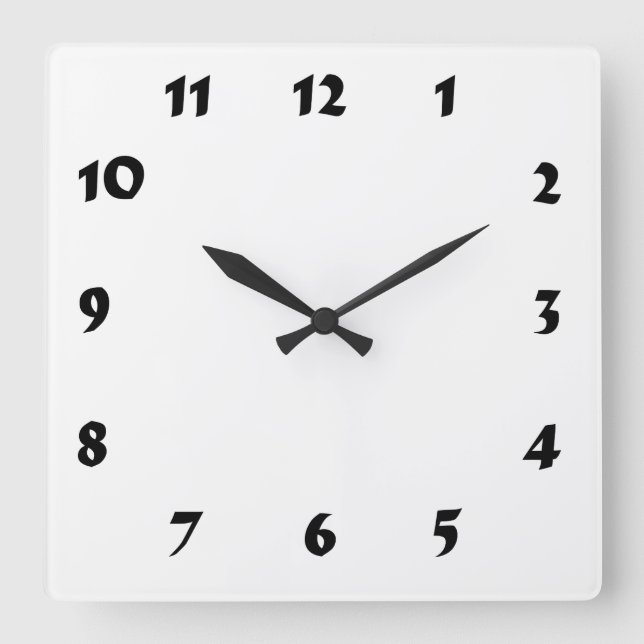 Reloj blanco numerado modificable (Anverso)