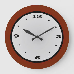 Reloj blanco rojo llano de Black>Kitchen