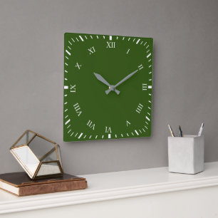 Reloj blanco romano número y minutos de pared de l