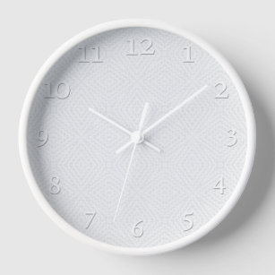 Reloj Blanco sólido texturado.