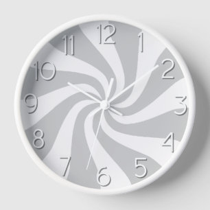 Reloj blanco y gris con menta de pimentón