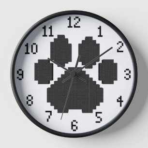 Reloj Bloques de construcción de huellas de papel de per