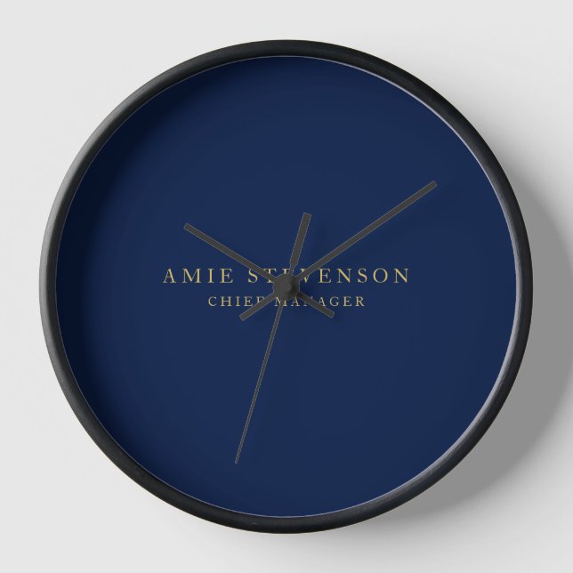 Reloj Blue Gold Colors Profesional Clásica Plain (Anverso)