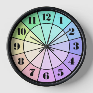 Reloj Bodas de pie Pastel Arcoiris