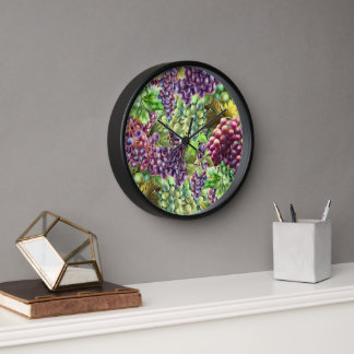 Reloj Bodega de vino viñedo de collage de uva