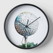 bola de golf Wall Clock