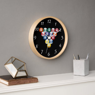 Reloj Bolas de Billiard rotas alrededor de clark
