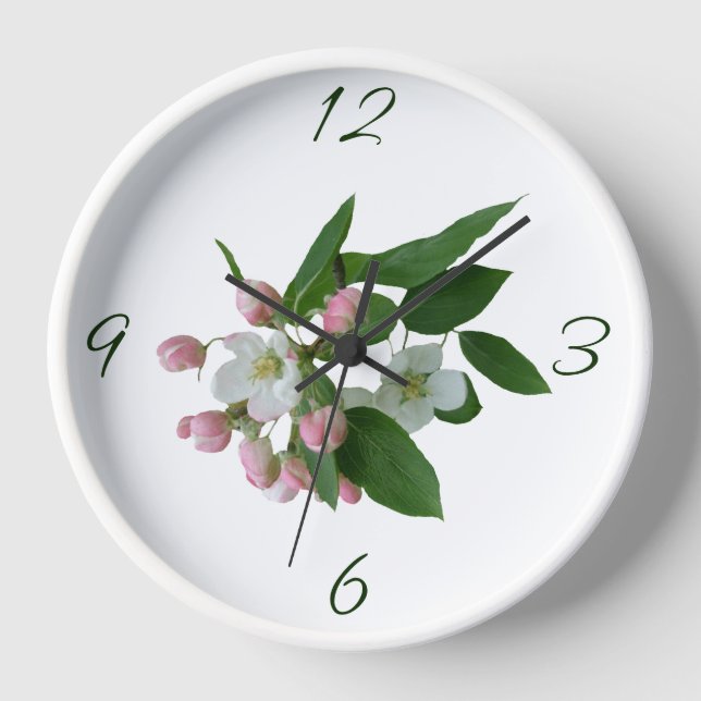 Reloj Bonito rosa manzana flor hermosa floral (Anverso)