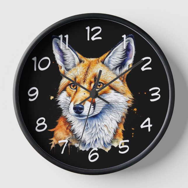Reloj Bonito Watercolor Fox | Amantes de los animales (Anverso)