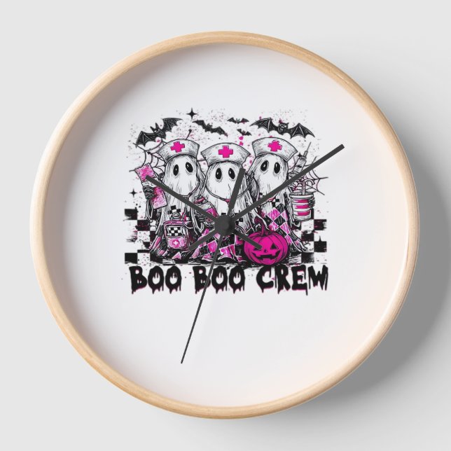 Reloj Boo Boo Crew Enfermera clásica camiseta de Hallowe (Anverso)