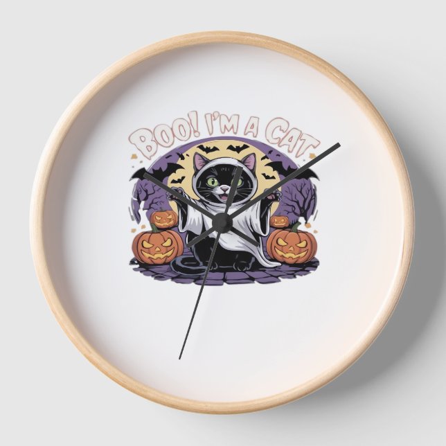 Reloj Boo, soy una camiseta sobredimensionada para gato (Anverso)