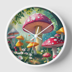 Reloj Bosque encantado de hongos caprichosos
