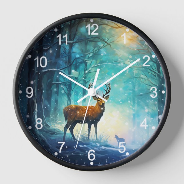 Reloj Bosque Mágico Nevado Arte-82109 (Anverso)