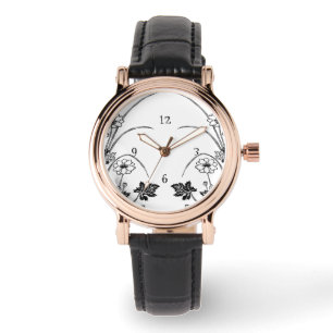 Reloj botánico Art Nouveau