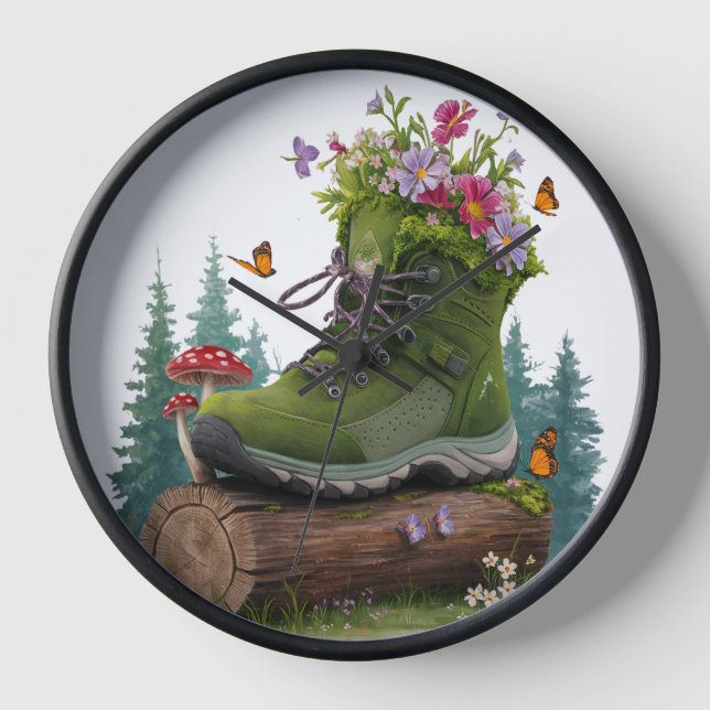 Reloj Botas de senderismo de flores silvestres (Anverso)