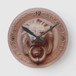 reloj - botón de la puerta de la cabeza del león