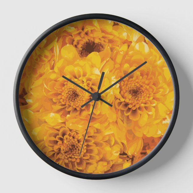 Reloj Bouquet de crisantemo dorado (Anverso)