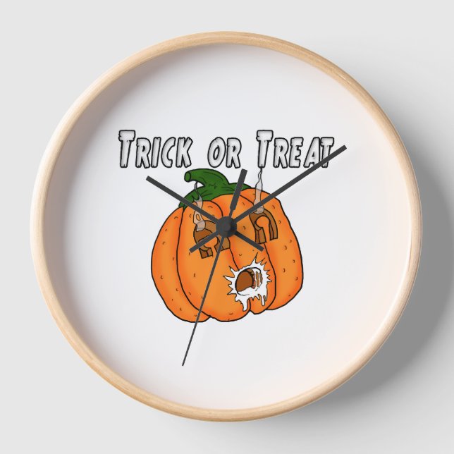 Reloj Broma de regalos graciosos de calabaza Halloween (Anverso)