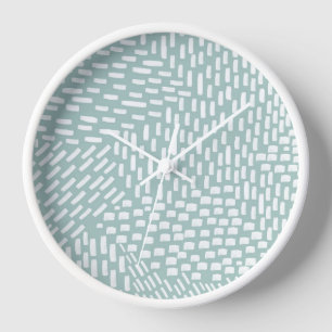Reloj Brotes de pincel abstracto moderno, pared de vidri
