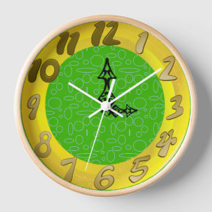 Reloj Bucles de círculos verdes