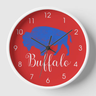 Reloj Búfalo Grunge Acongojado Azul Rojo Nueva York 716 