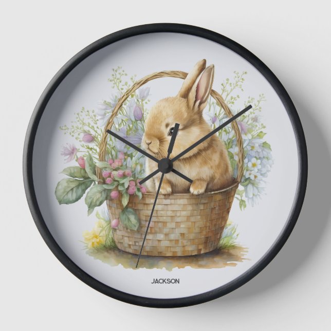 Reloj Bunny acuarela (Anverso)
