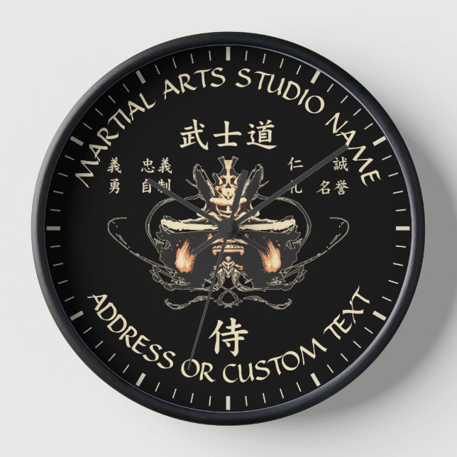 Reloj Bushido Martial Arts Taekwondo Karate Studio (Anverso)