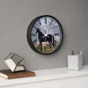 Reloj Caballo de raza negra alrededor de 1828