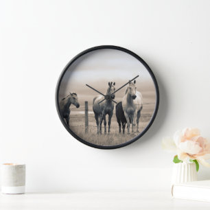 Reloj Caballos Cuarto de Milla en la Pradera Canadiense