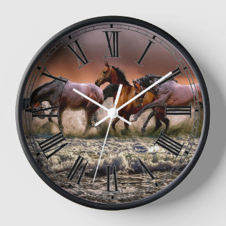 Reloj Caballos en la playa
