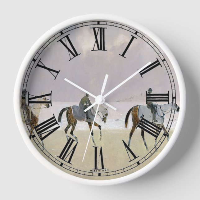 Reloj Caballos en la playa 1892 (Anverso)