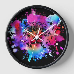 Reloj Cabeza de tigre de color agua