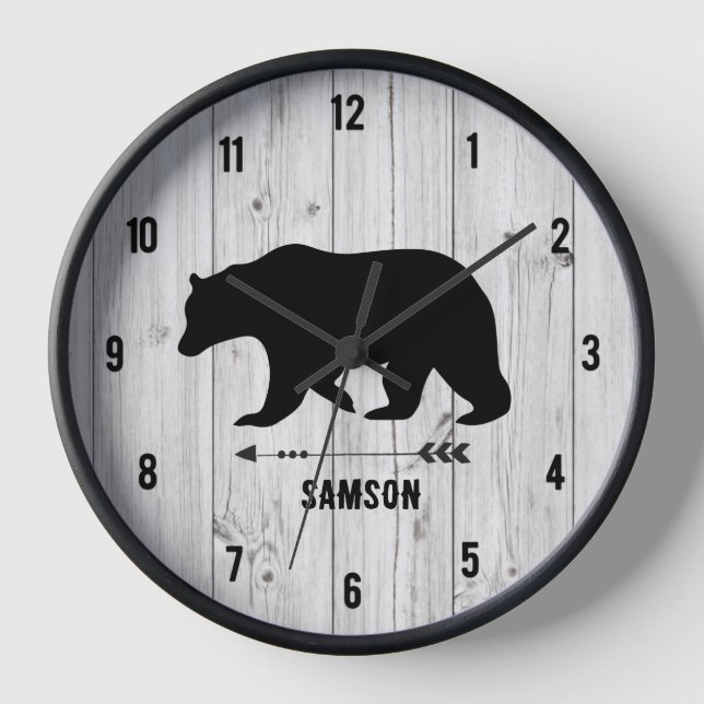 Reloj Cabina de plancha blanca rústica para granjas de o (Anverso)